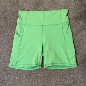 Fabletics PureLuxe Neon Lime Green Shorts with Pockets